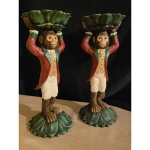 Tall Monkey Candle Holders